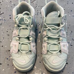 Nike Green Sneakers with Mesh Design and Padded Collar